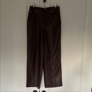 Urban Outfitters Brown Boot Cut Pleather Pants